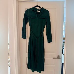 L’Academie Emerald Green Shirt Dress
